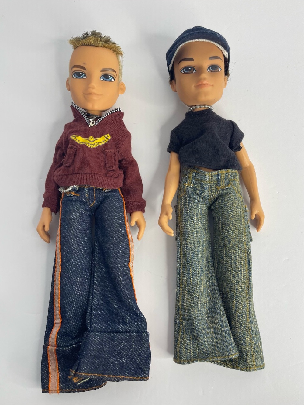 Bratz Boyz Doll Lot 2002 1st Edition Jeans & Maroon Winged Hoodie Y2K FLAWS